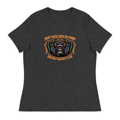 Performance | Women's Relaxed T Shirt | JBLM Bigfoot Hockey Team | Mascot Logo