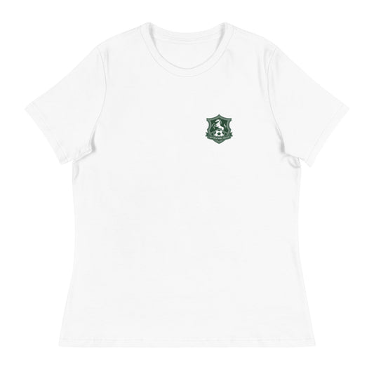 Performance | Women's Relaxed T Shirt | JFK Memorial Lady Mustang Soccer | Pocket Logo