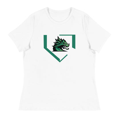 Performance | Women's Relaxed T Shirt | John Cooper Baseball | Dragon Home Logo