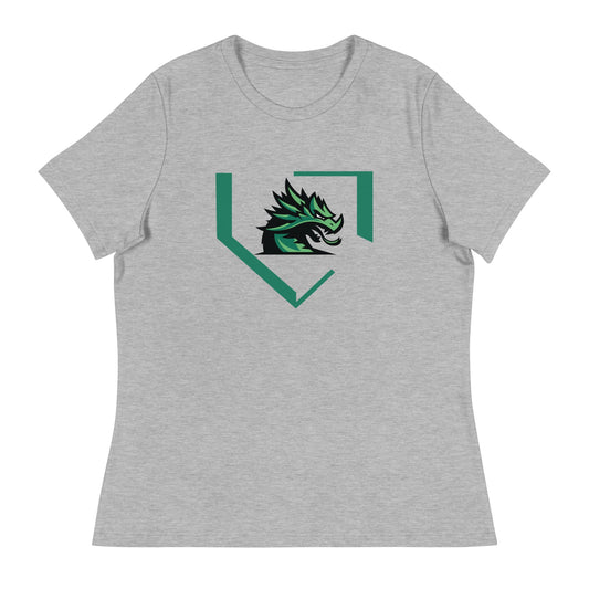 Performance | Women's Relaxed T Shirt | John Cooper Baseball | Dragon Home Logo