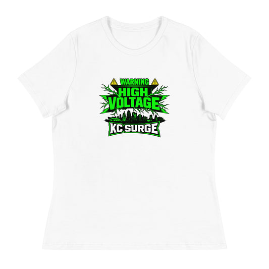 Performance | Women's Relaxed T Shirt | Kansas City Surge | High Voltage Logo