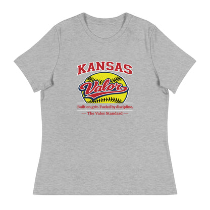 Performance | Women's Relaxed T Shirt | Kansas Valor Fan Gear | The Standard Logo