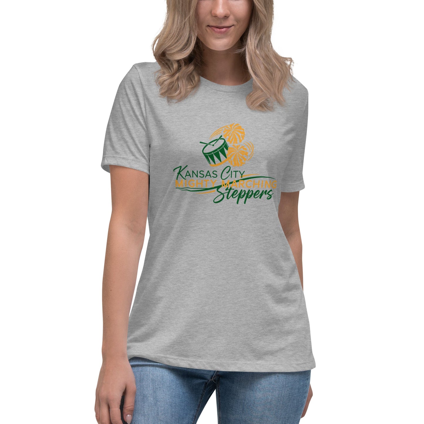 Performance | Women's Relaxed T Shirt | KC Mighty Marching Steppers | Script Logo