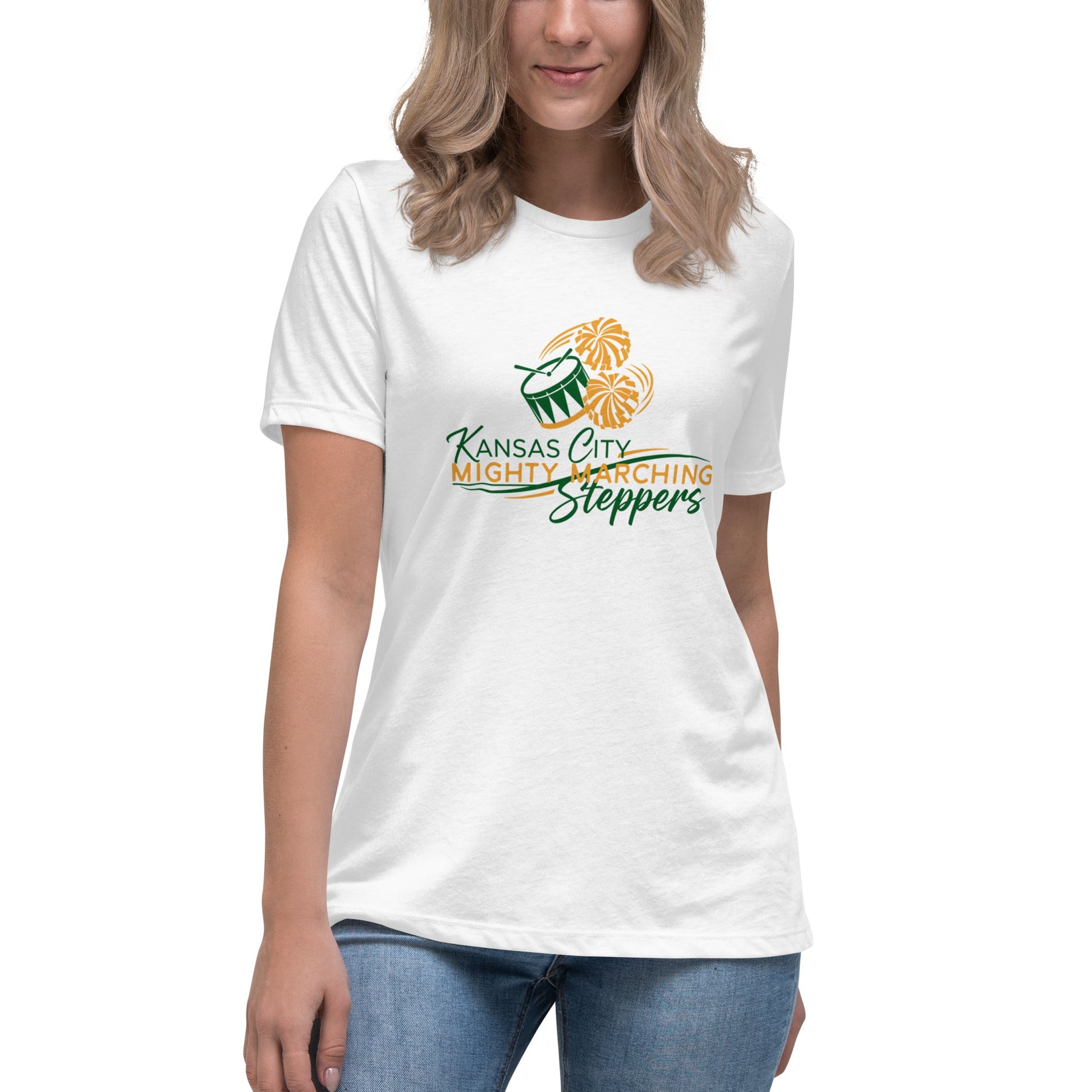 Performance | Women's Relaxed T Shirt | KC Mighty Marching Steppers | Script Logo