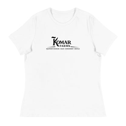 Performance | Women's Relaxed T Shirt | Komar Farms | Mark Logo