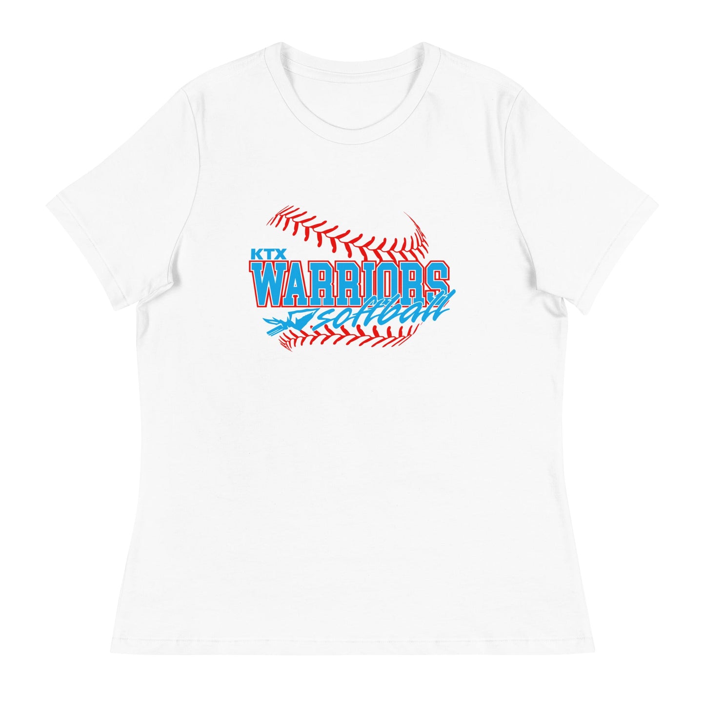 Performance | Women's Relaxed T Shirt | KTX Warriors | Softball Logo