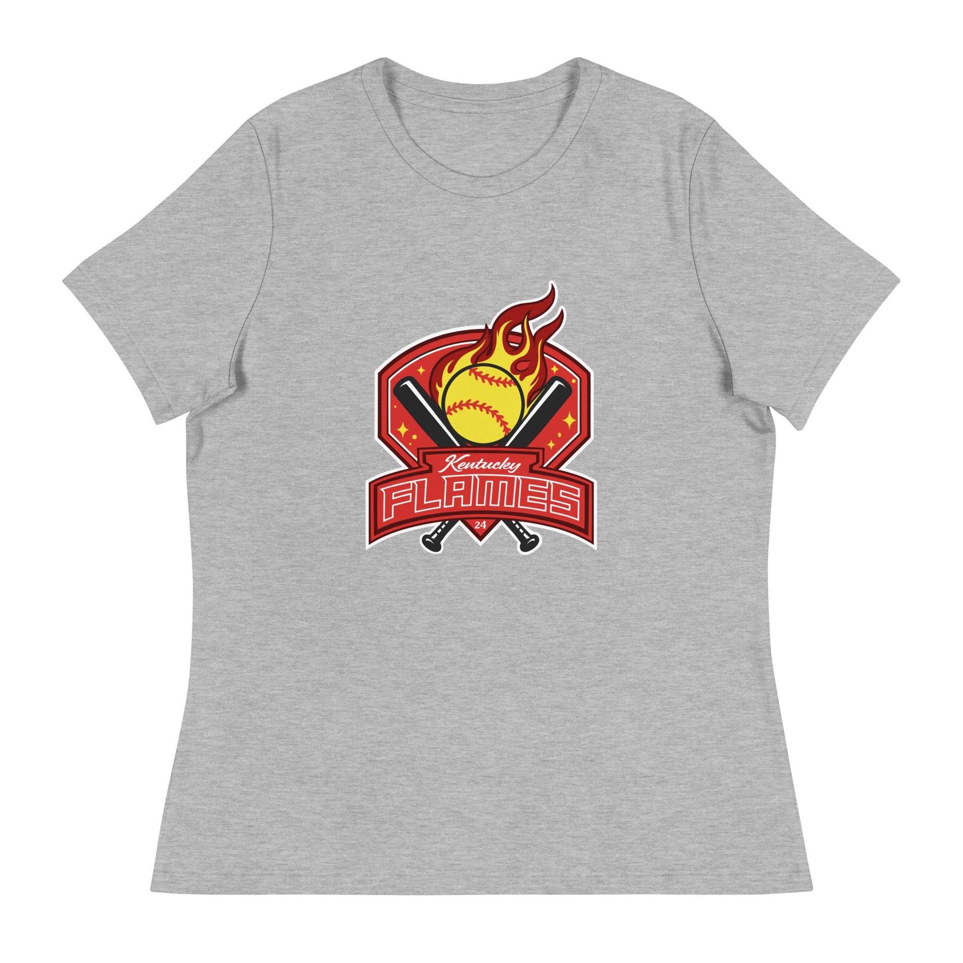 Performance | Women's Relaxed T Shirt | KY Flames | Emblem Logo