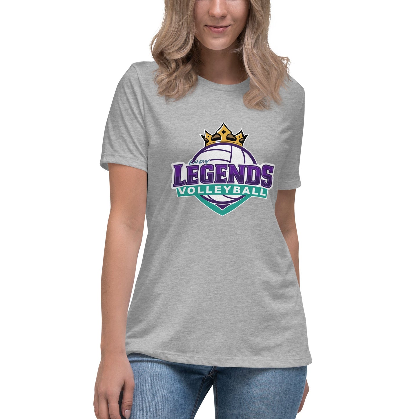 Performance | Women's Relaxed T Shirt | Lady Legends Volleyball | Crown Logo