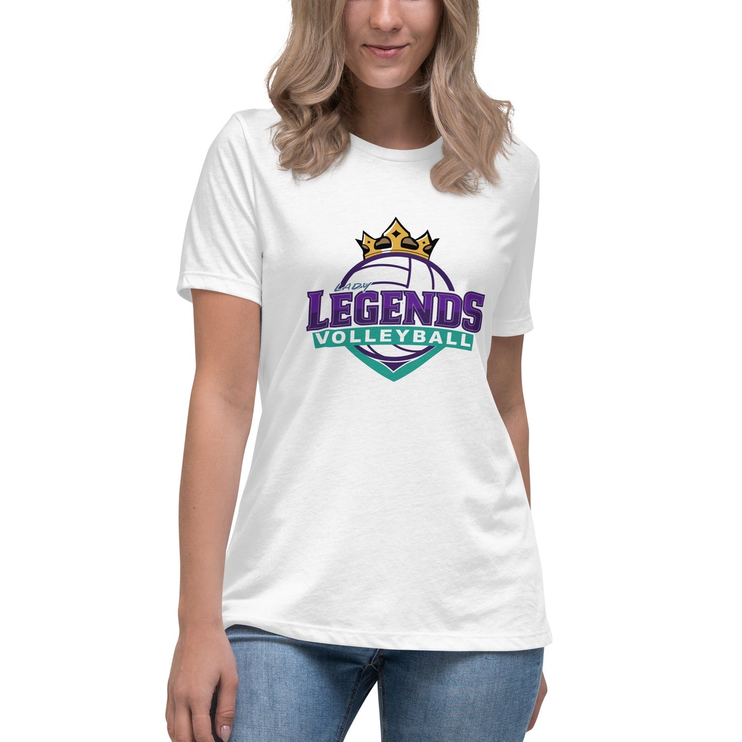 Performance | Women's Relaxed T Shirt | Lady Legends Volleyball | Crown Logo