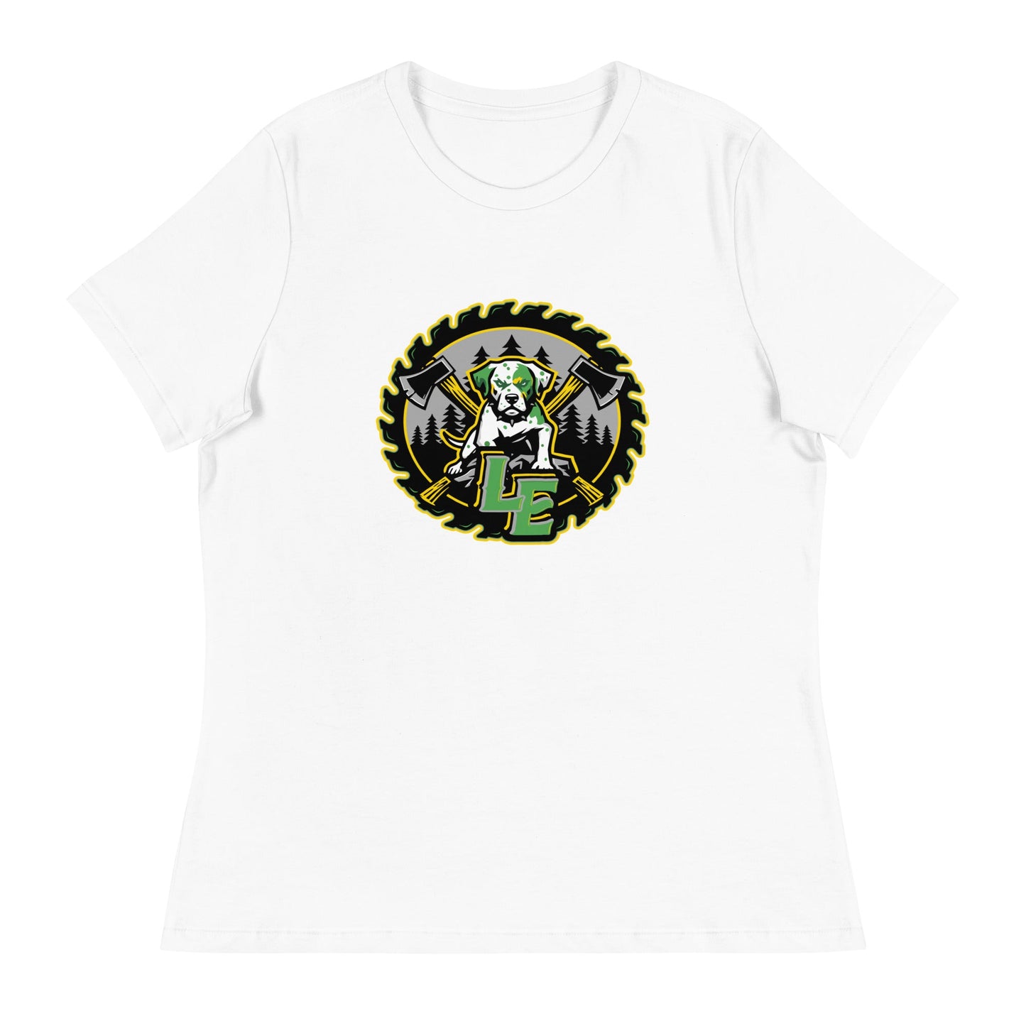 Performance | Women's Relaxed T Shirt | Lake Erie Power Pines | Saw Logo