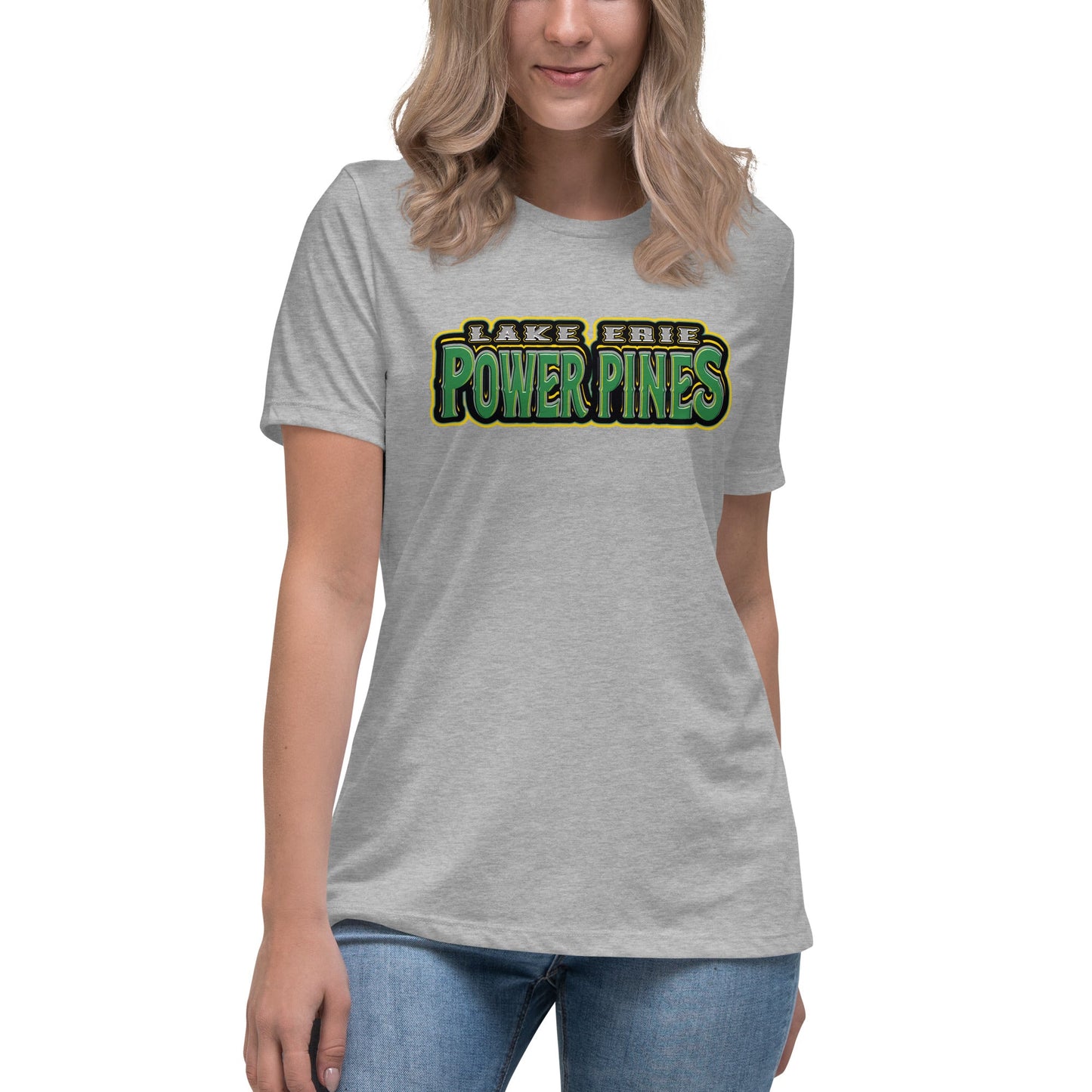 Performance | Women's Relaxed T Shirt | Lake Erie Power Pines | Script Logo
