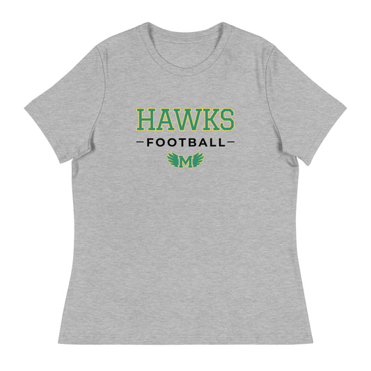 Performance | Women's Relaxed T Shirt | Lake Minneola Hawks Football | Mark Logo