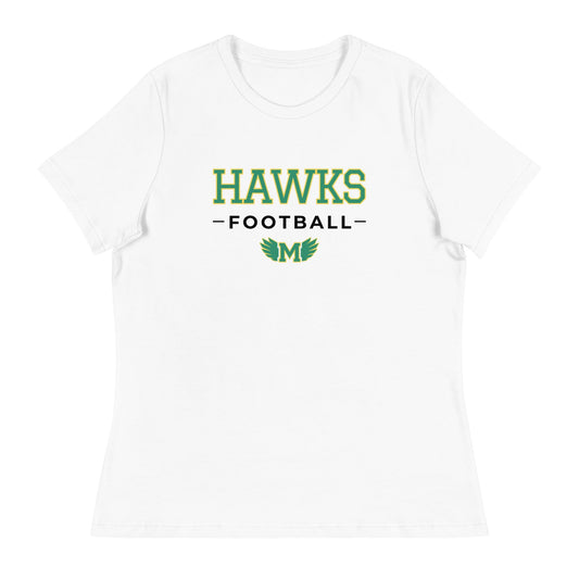 Performance | Women's Relaxed T Shirt | Lake Minneola Hawks Football | Mark Logo