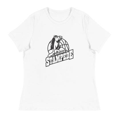 Performance | Women's Relaxed T Shirt | Lakeside Stampede | Basketball Mascot Logo
