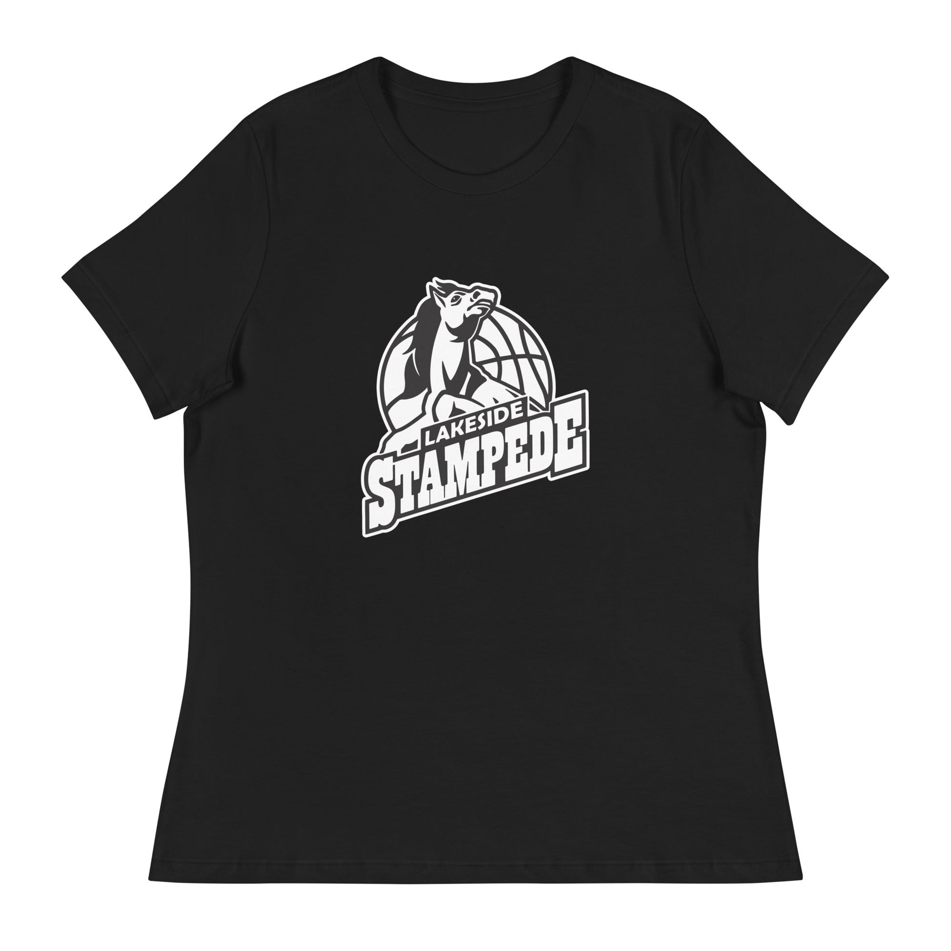 Performance | Women's Relaxed T Shirt | Lakeside Stampede | Basketball Mascot Logo