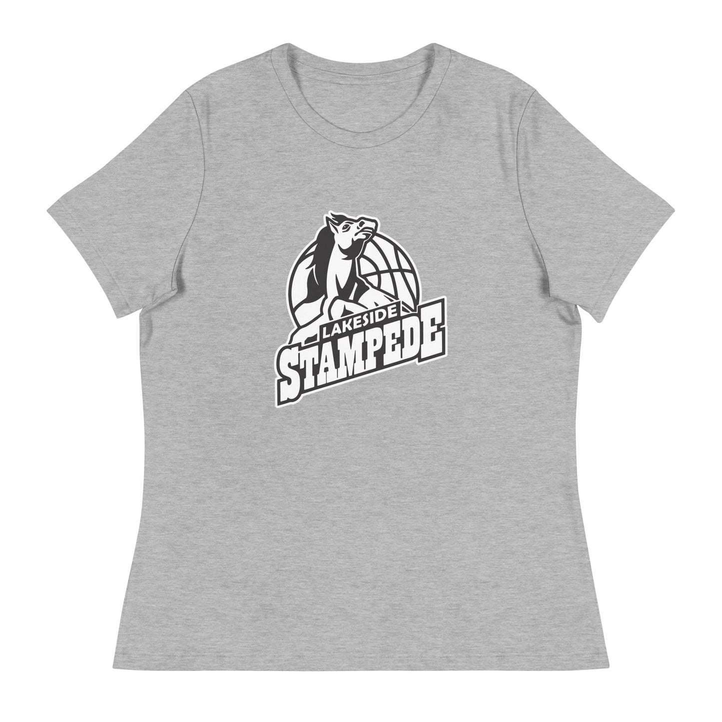 Performance | Women's Relaxed T Shirt | Lakeside Stampede | Basketball Mascot Logo