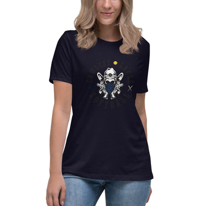 Performance | Women's Relaxed T Shirt | Lawless Laces Softball | Bandana Mascot Logo