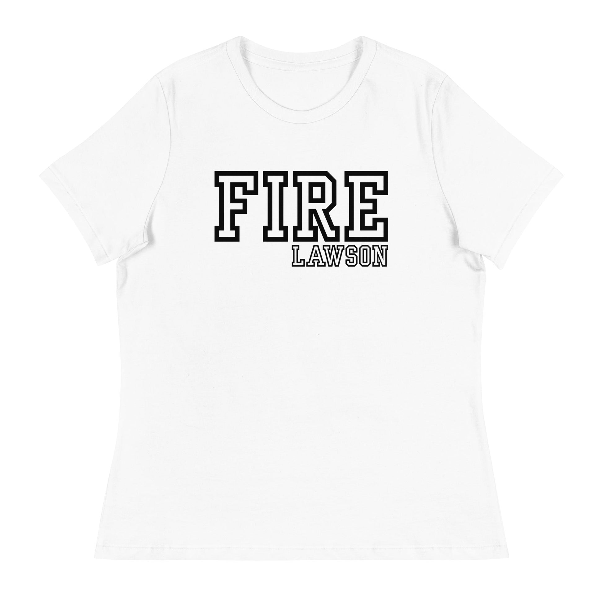 Performance | Women's Relaxed T Shirt | Lawson Fire Department | Script Logo