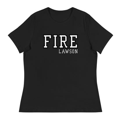 Performance | Women's Relaxed T Shirt | Lawson Fire Department | Script Logo