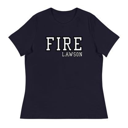 Performance | Women's Relaxed T Shirt | Lawson Fire Department | Script Logo