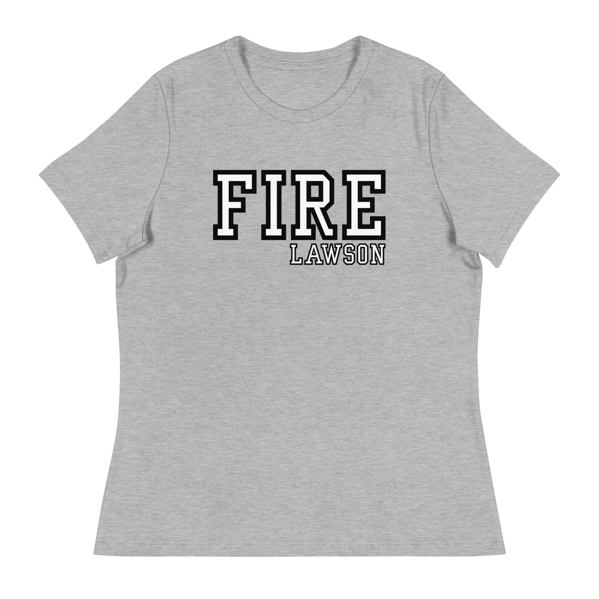 Performance | Women's Relaxed T Shirt | Lawson Fire Department | Script Logo
