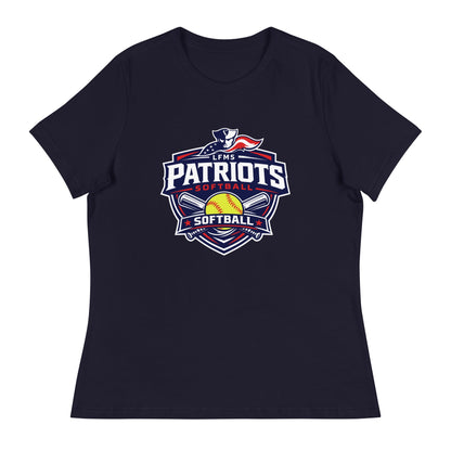 Performance | Women's Relaxed T Shirt | LFMS Athletics | Patriots Softball Logo