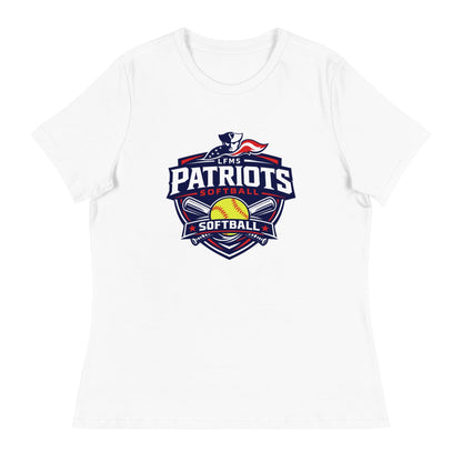 Performance | Women's Relaxed T Shirt | LFMS Athletics | Patriots Softball Logo