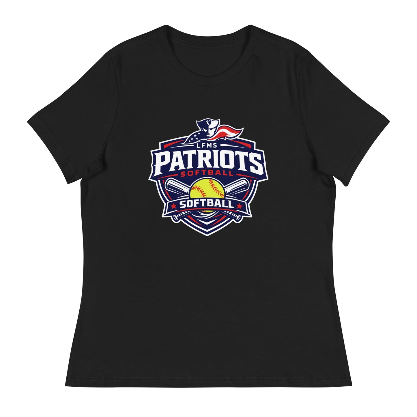 Performance | Women's Relaxed T Shirt | LFMS Athletics | Patriots Softball Logo
