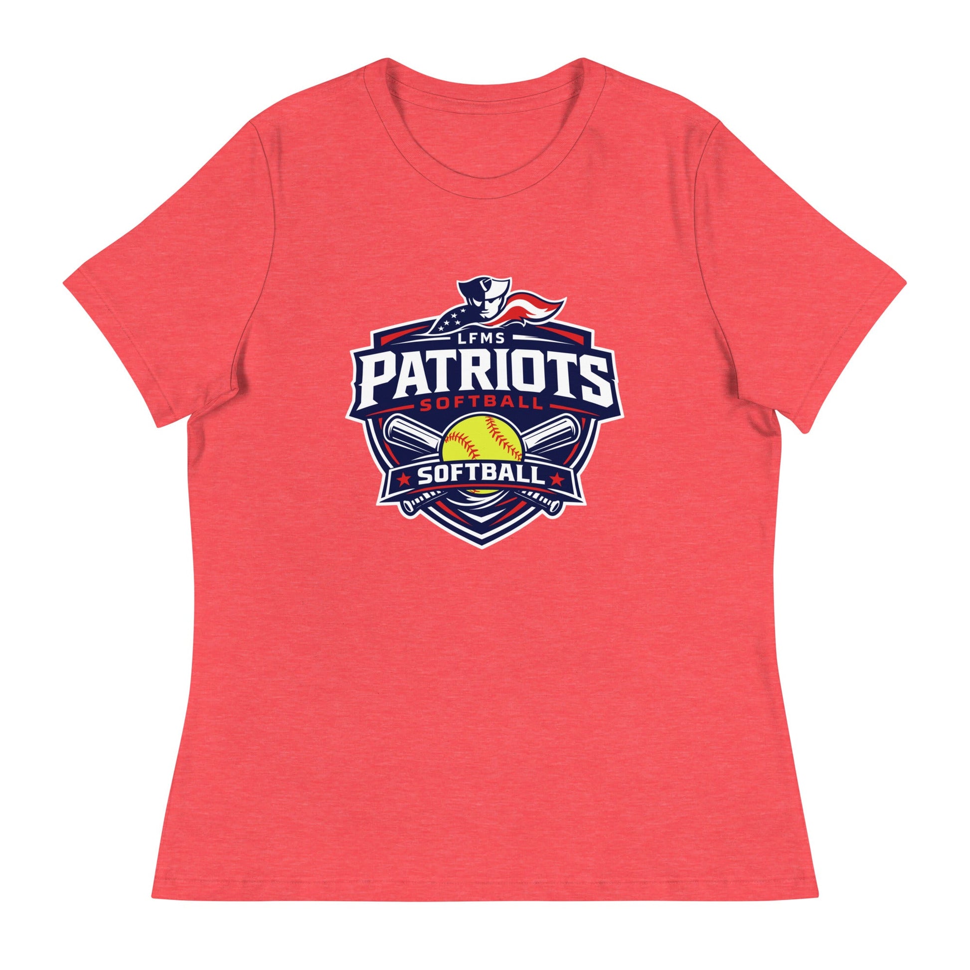 Performance | Women's Relaxed T Shirt | LFMS Athletics | Patriots Softball Logo