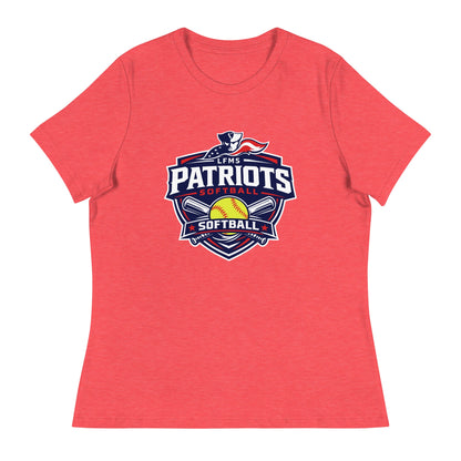 Performance | Women's Relaxed T Shirt | LFMS Athletics | Patriots Softball Logo