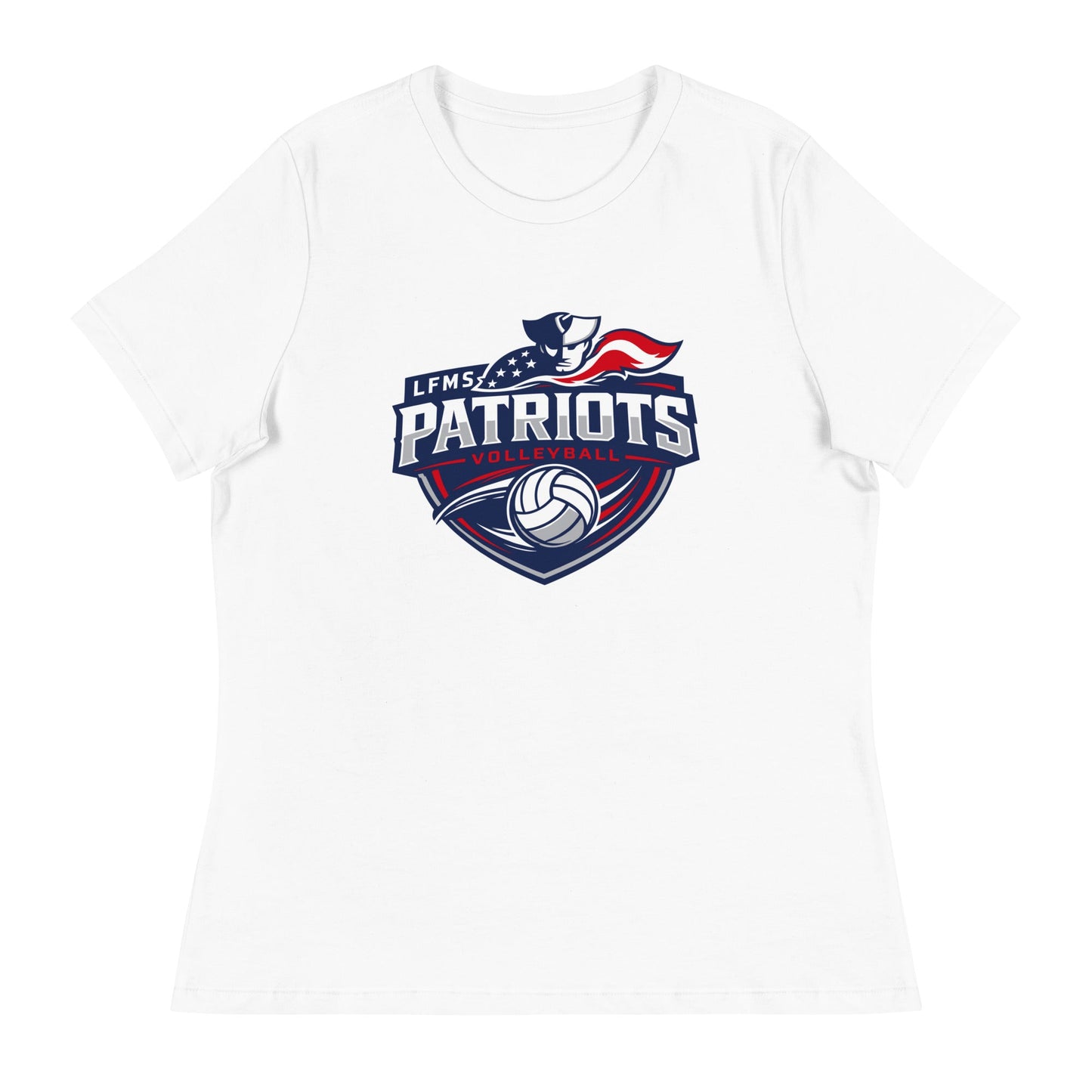 Performance | Women's Relaxed T Shirt | LFMS Athletics | Patriots Volleyball Logo