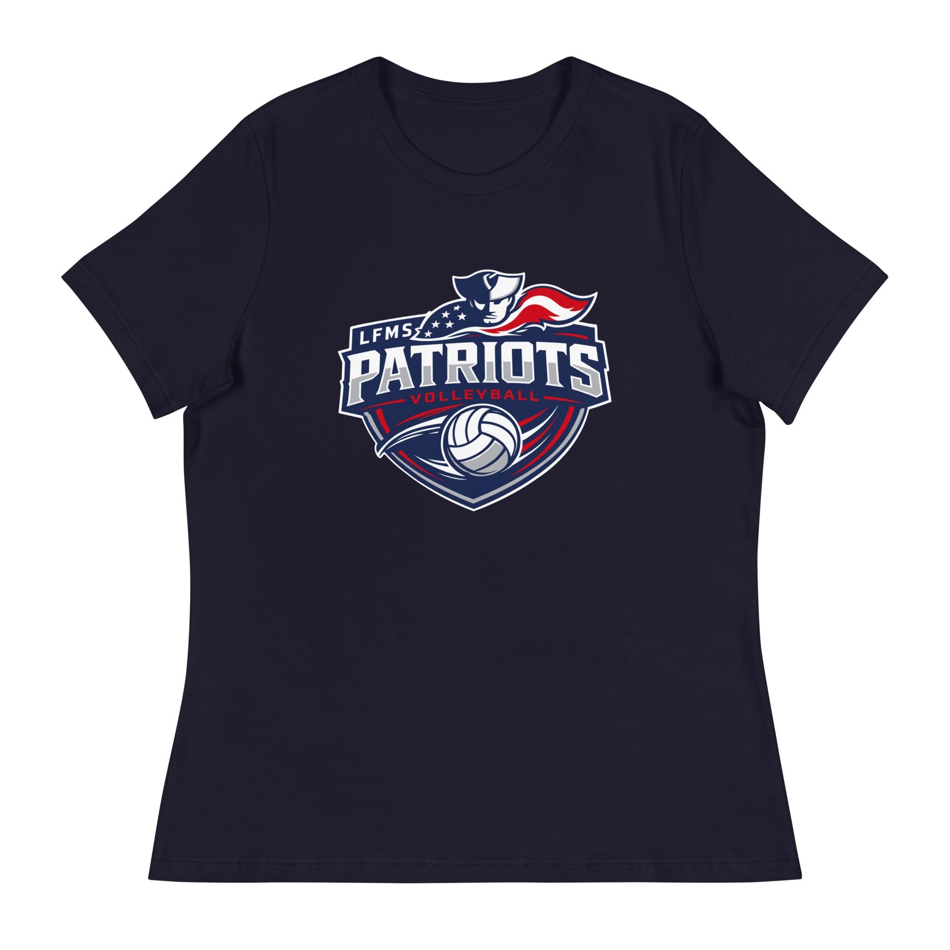 Performance | Women's Relaxed T Shirt | LFMS Athletics | Patriots Volleyball Logo