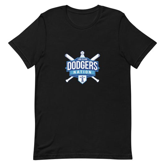 Performance | Women's Relaxed T Shirt | LI Dodgers Nation | Varsity Crest Logo