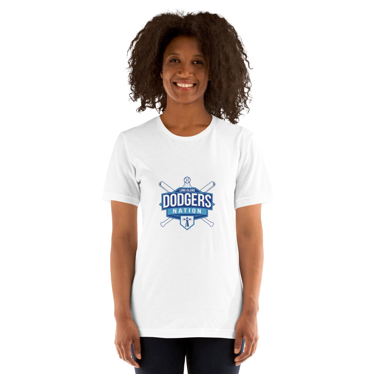 Performance | Women's Relaxed T Shirt | LI Dodgers Nation | Varsity Crest Logo