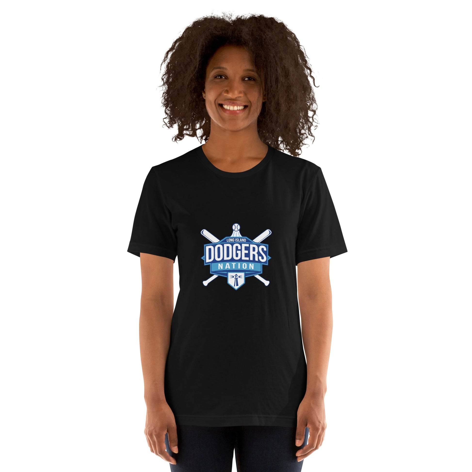 Performance | Women's Relaxed T Shirt | LI Dodgers Nation | Varsity Crest Logo