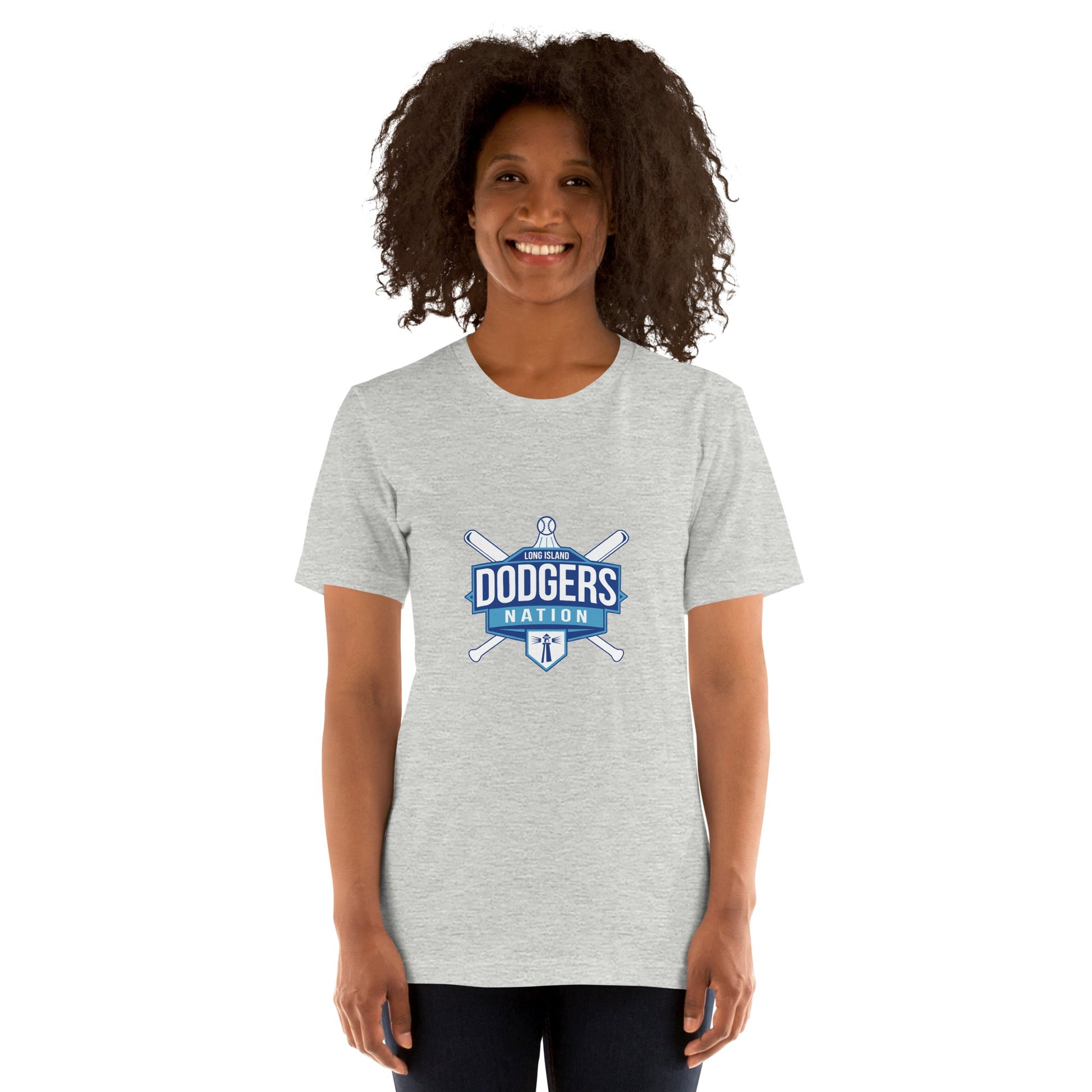 Performance | Women's Relaxed T Shirt | LI Dodgers Nation | Varsity Crest Logo