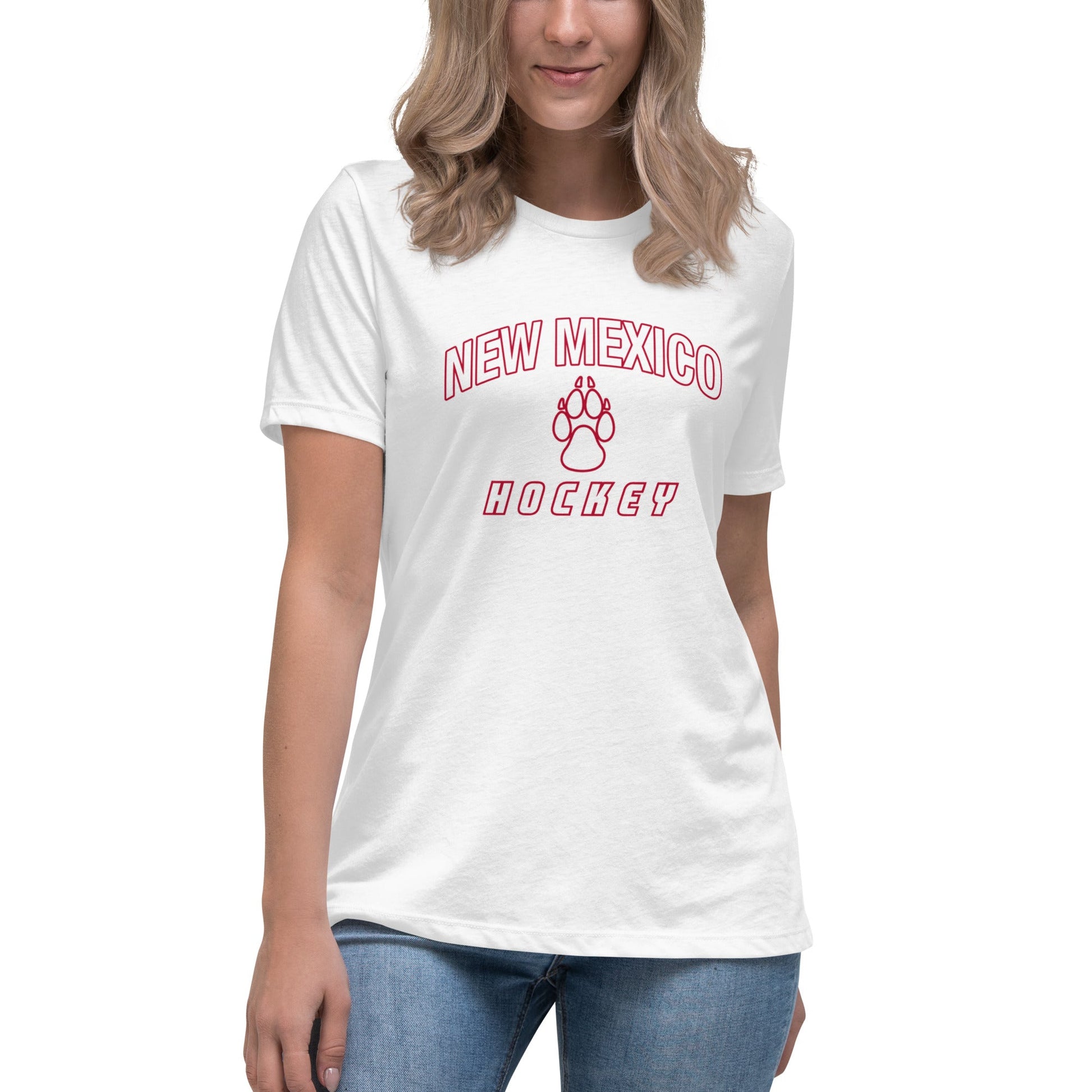Performance | Women's Relaxed T Shirt | Lobo Women’s Ice Hockey | Script Logo