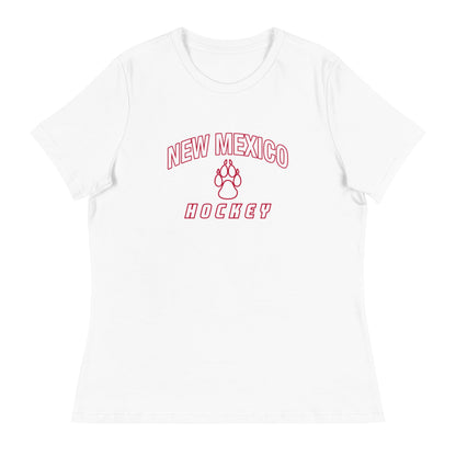 Performance | Women's Relaxed T Shirt | Lobo Women’s Ice Hockey | Script Logo