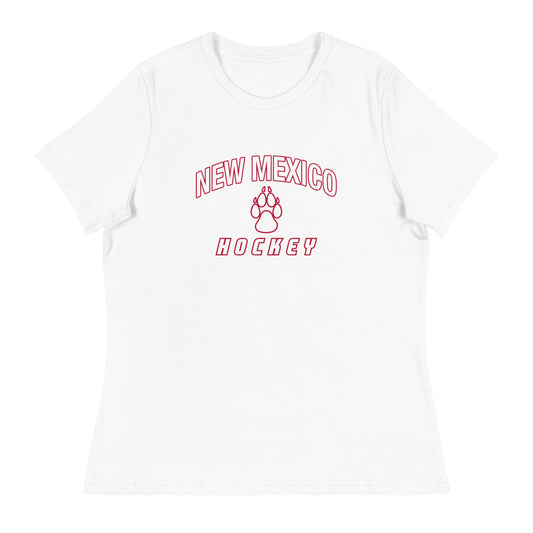 Performance | Women's Relaxed T Shirt | Lobo Women’s Ice Hockey | Script Logo