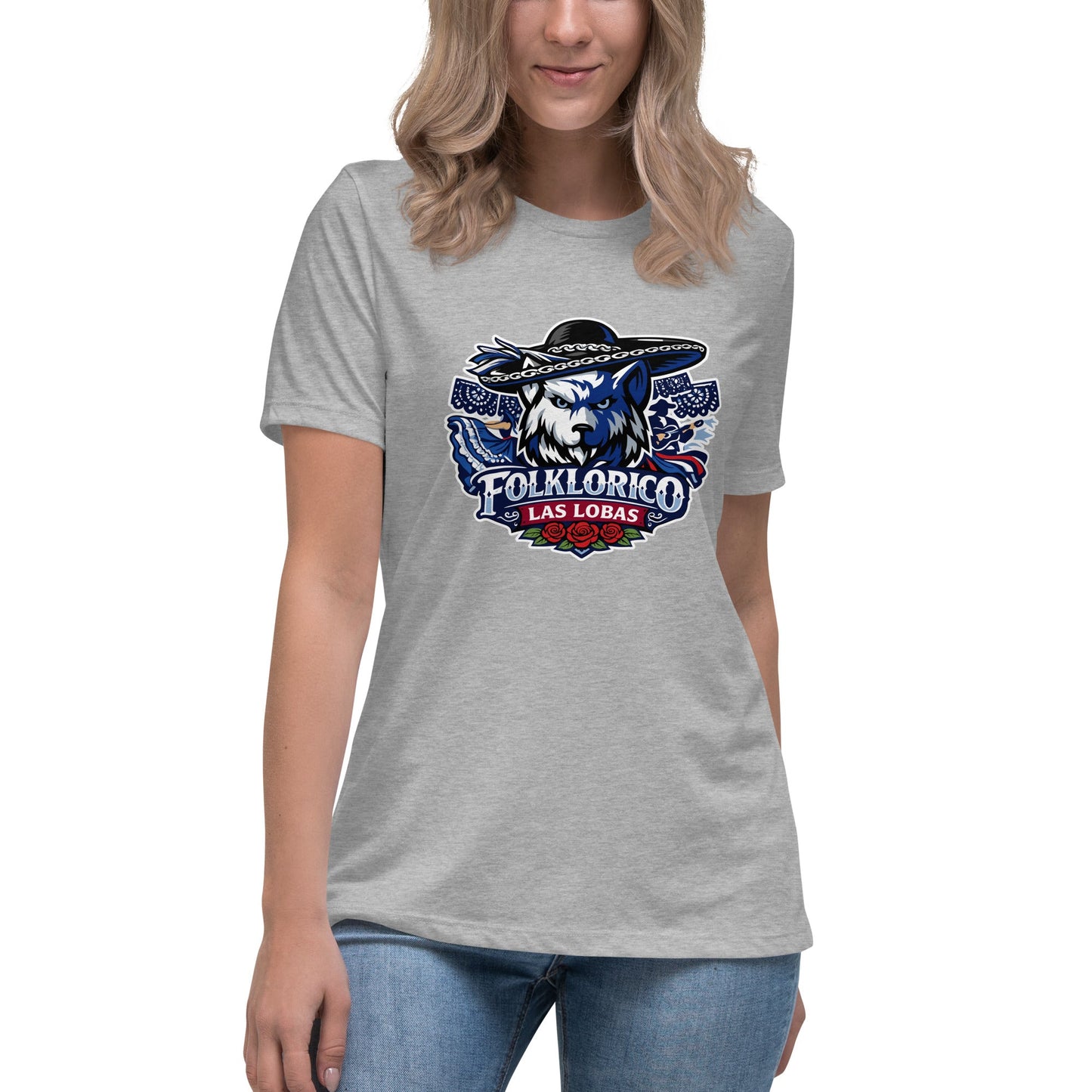 Performance | Women's Relaxed T Shirt | Los Lobitos | Las Lobas Logo