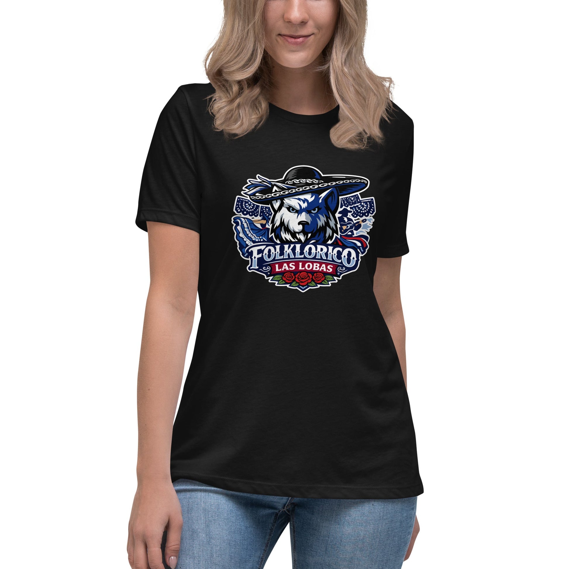 Performance | Women's Relaxed T Shirt | Los Lobitos | Las Lobas Logo