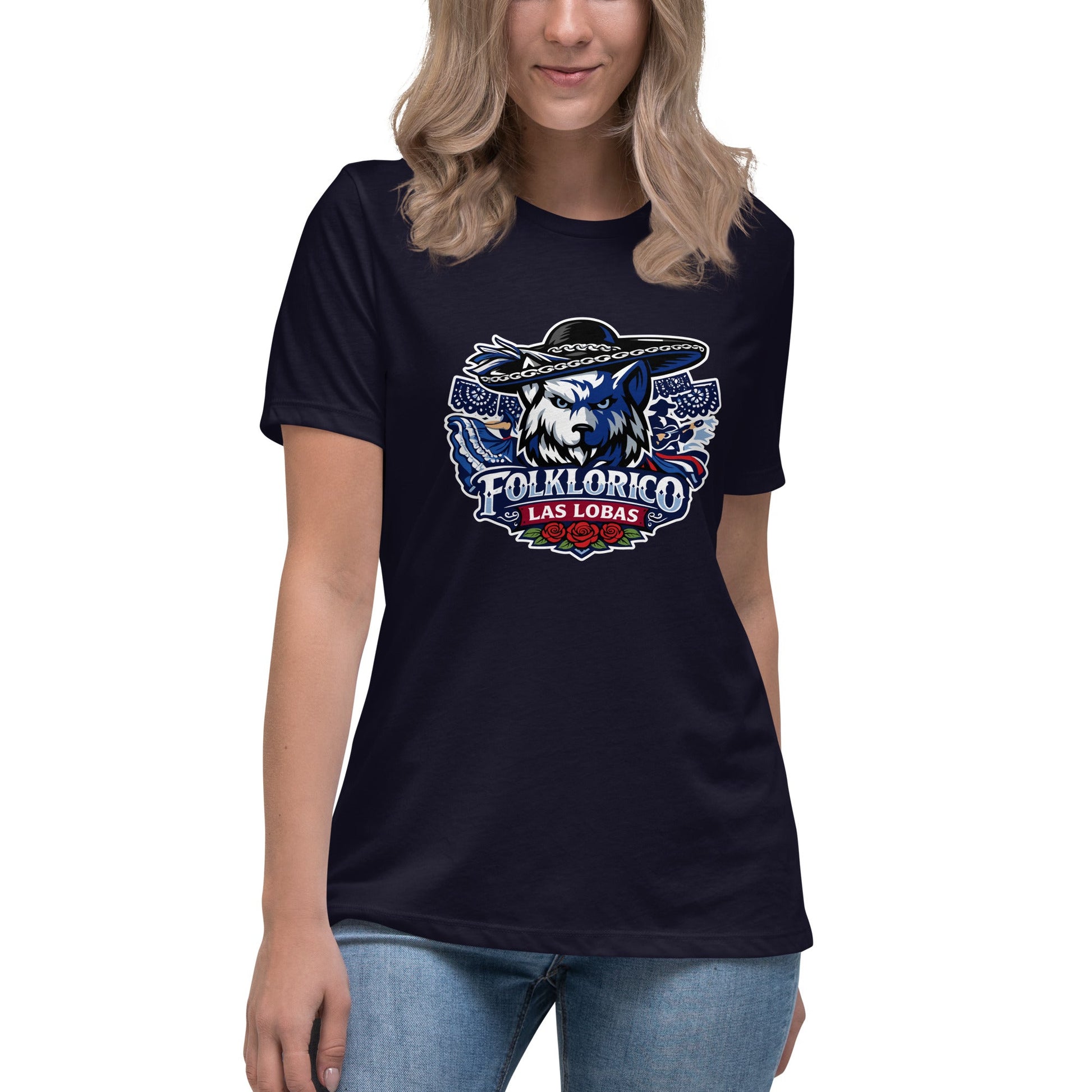 Performance | Women's Relaxed T Shirt | Los Lobitos | Las Lobas Logo