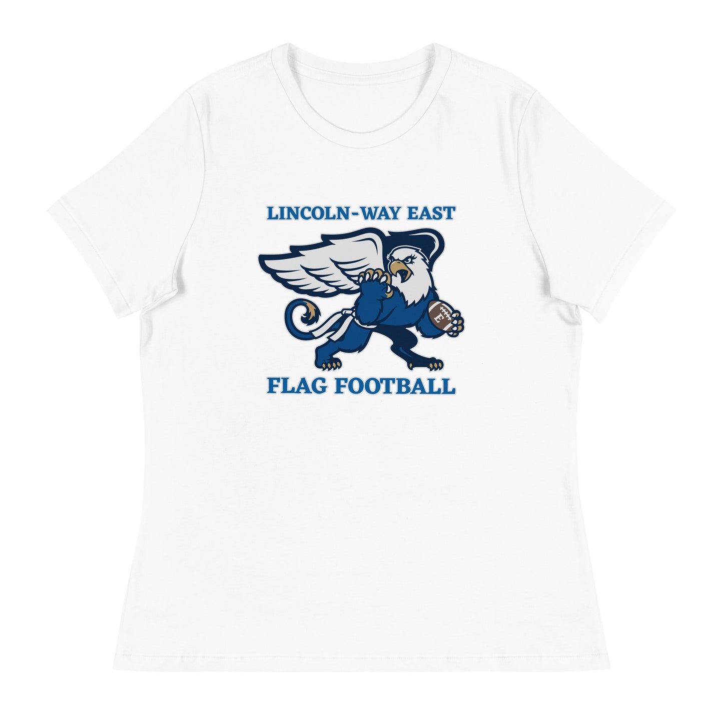 Performance | Women's Relaxed T Shirt | LWE Flag Football | Crest Logo
