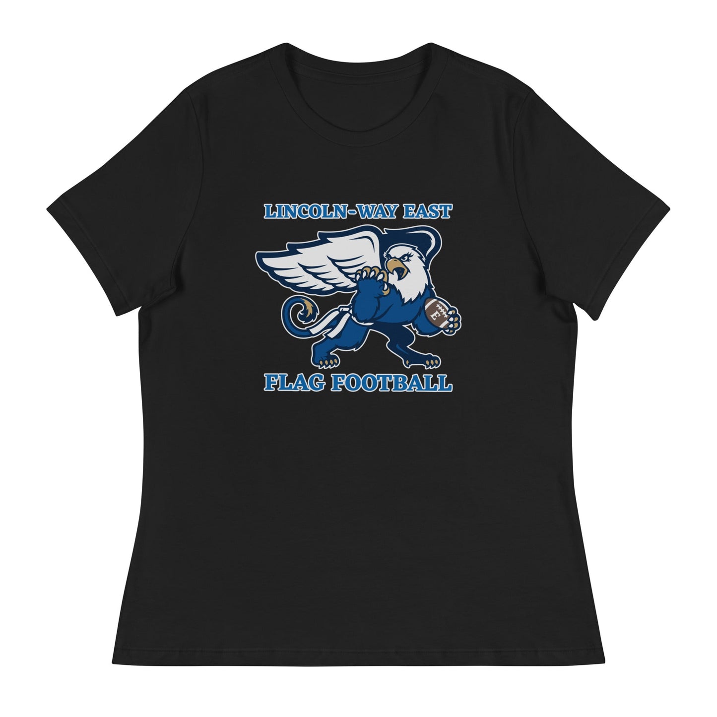Performance | Women's Relaxed T Shirt | LWE Flag Football | Crest Logo