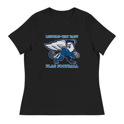 Performance | Women's Relaxed T Shirt | LWE Flag Football | Crest Logo