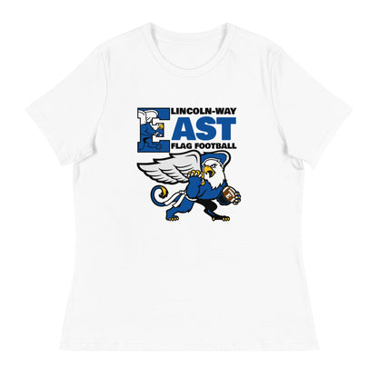 Performance | Women's Relaxed T Shirt | LWE Flag Football | Vanguard Logo
