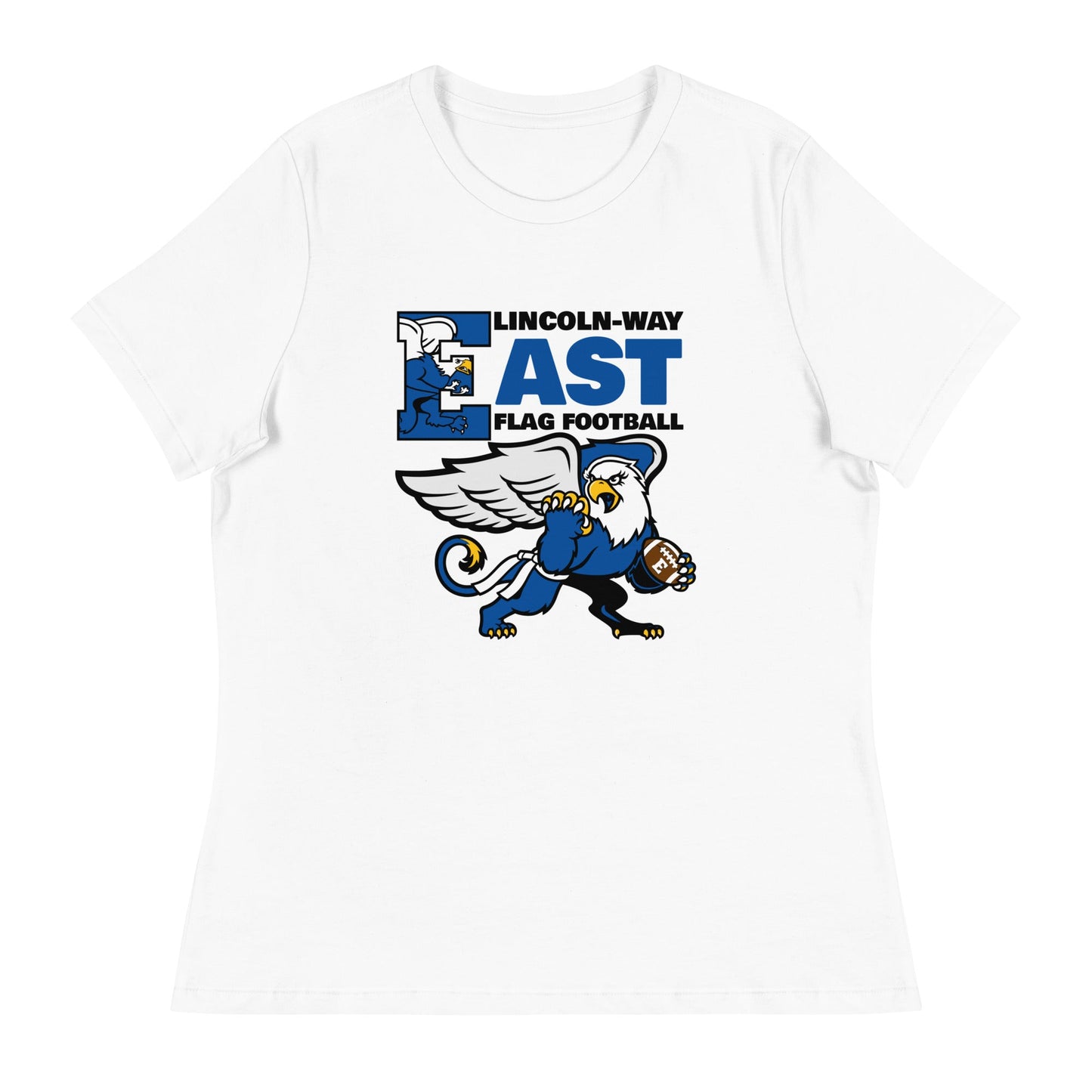 Performance | Women's Relaxed T Shirt | LWE Flag Football | Vanguard Logo