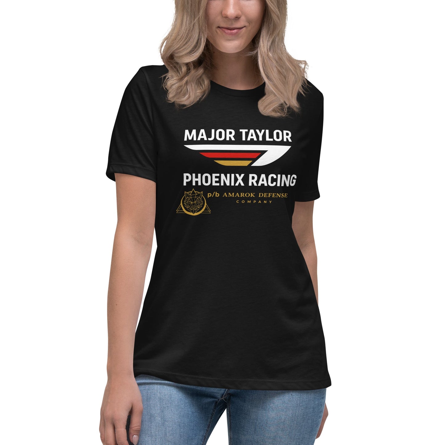 Performance | Women's Relaxed T Shirt | Major Taylor Phoenix Racing p/b Amarok Defense Company