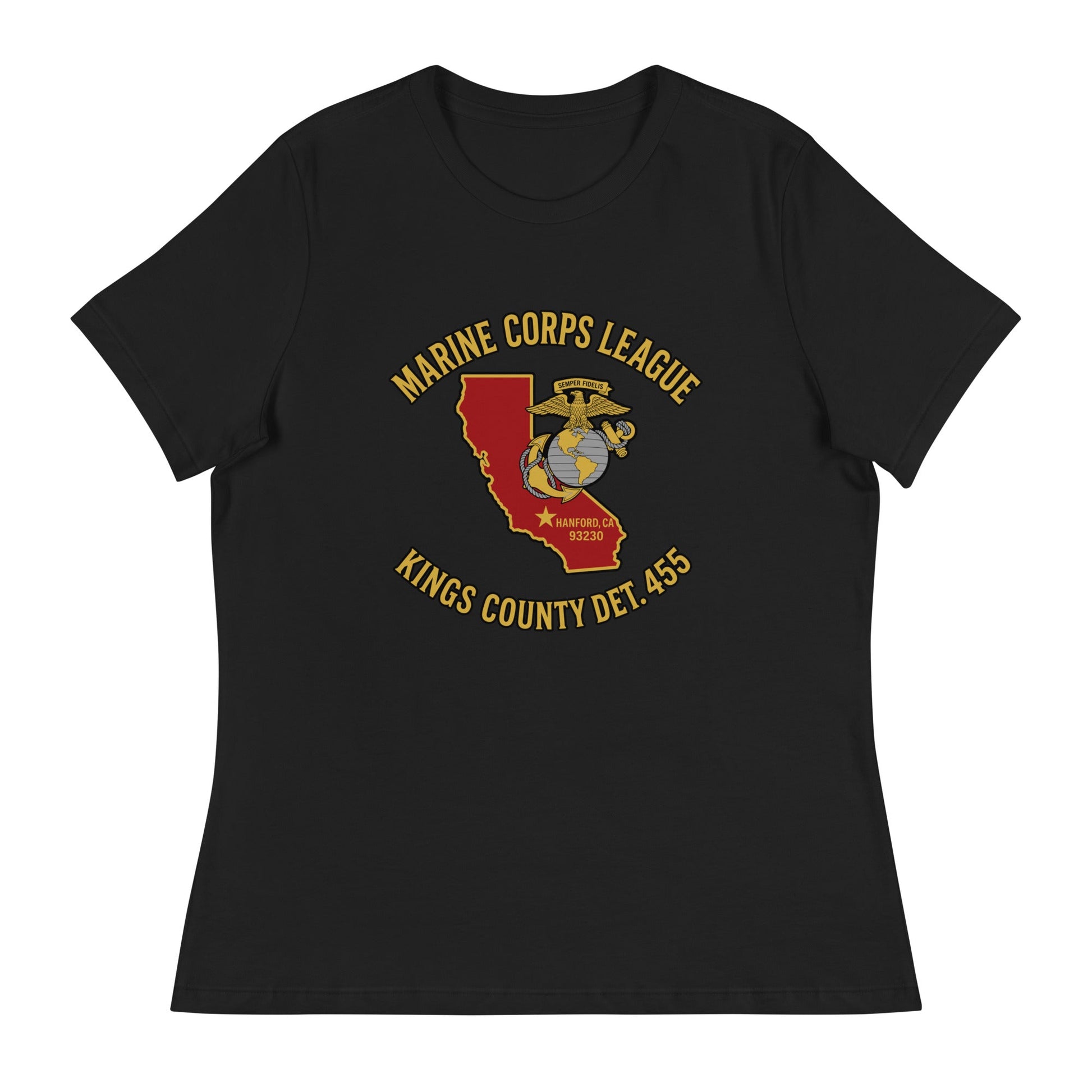 Performance | Women's Relaxed T Shirt | Marine Corps League kings County Det 455 | Crest Logo