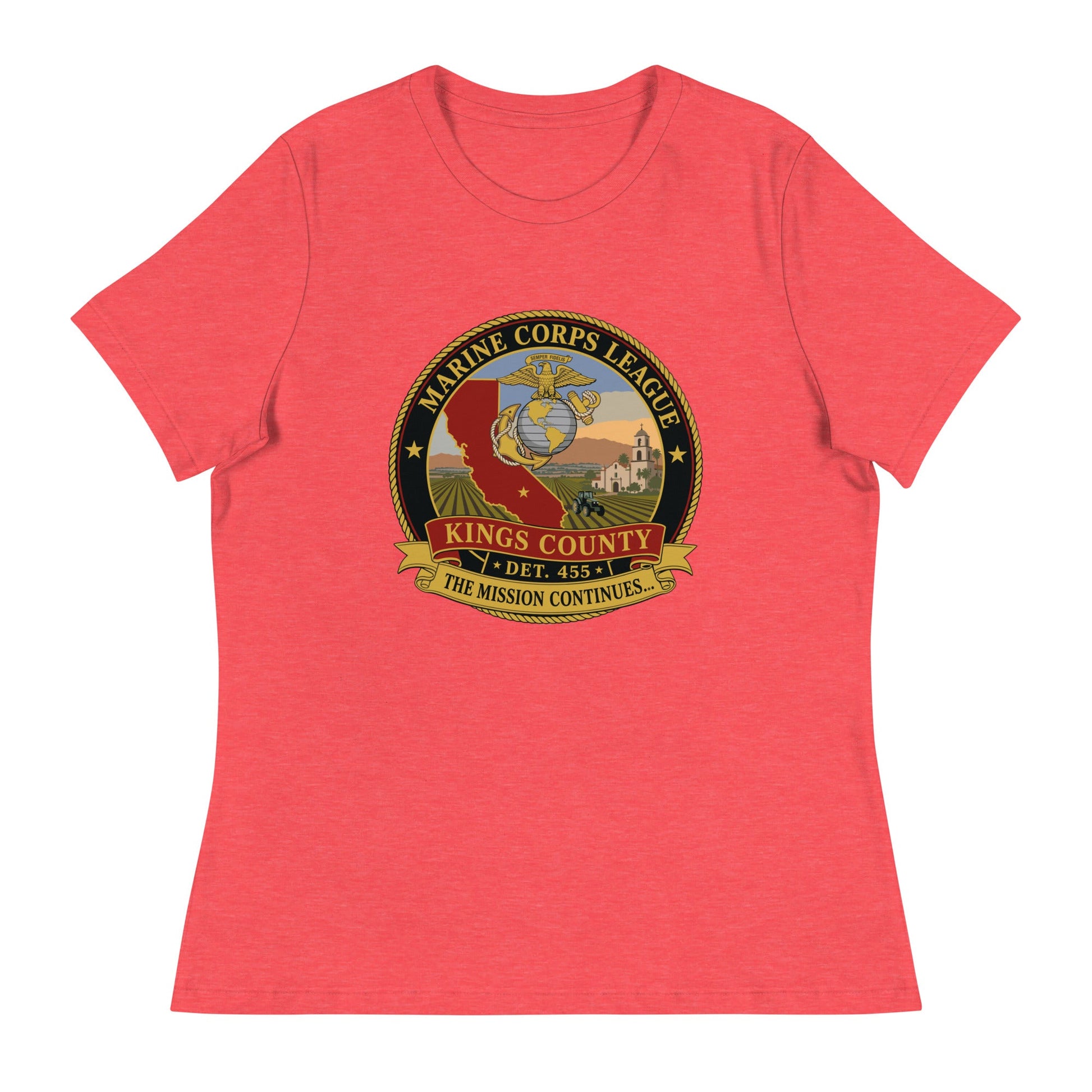 Performance | Women's Relaxed T Shirt | Marine Corps League kings County Det 455 | Shield Logo